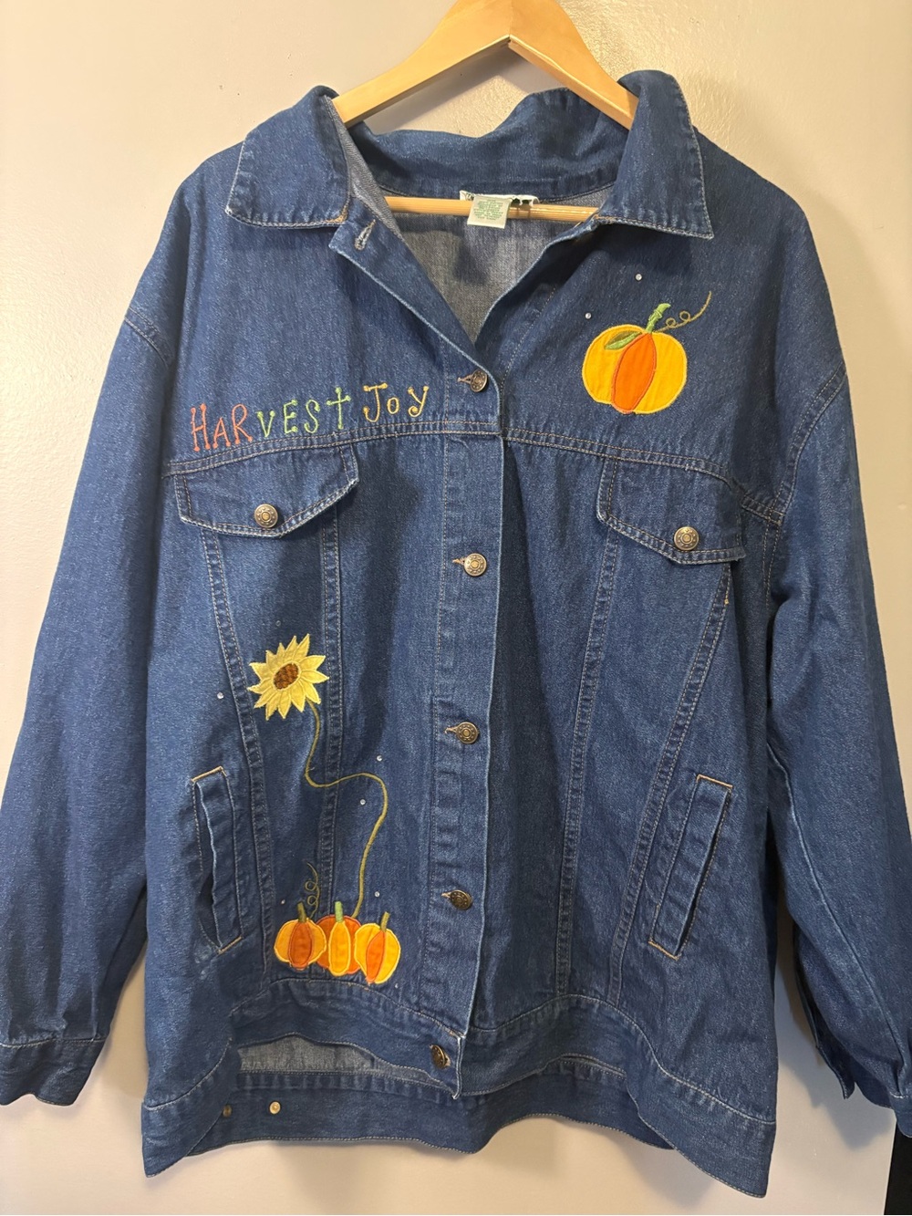 Vintage Quacker Factory Harvest Joy Button Down 2X